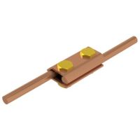 Złącze przelotowe 2xM8x20 pojedyncze drut Fi- 5-8mm miedź/mosiądz | AH02022 AH Hardt