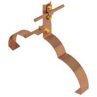 Uchwyt gąsiorowy proFi-lowany z blaszką, H=8cm, miedź/mosiądz | AH04142 AH Hardt