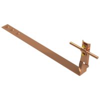 Uchwyt dachówkowy regulowany z blaszką, skręt, L=43cm, miedź/mosiądz | AH09232 AH Hardt