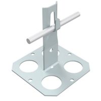 Uchwyt przyklejany z metalową podstawą z otworami zacisk, H=15cm, ocynk | AH12101 AH Hardt