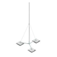 Maszt odgromowy wolnostojący na trójnogu do zwodów podwyższonych,H=4m, aluminiowy – 84,70 kg | AH40241 AH Hardt