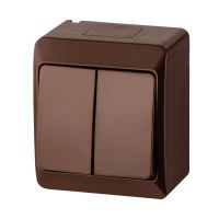 Łącznik hermetyczny natynkowy świecznikowy IP44, brązowy, Hermes | 0332-06 Elektro-Plast Nasielsk