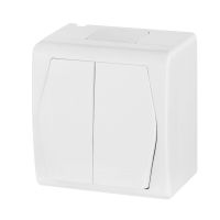 Łącznik hermetyczny natynkowy świecznikowy IP44, biały, Hermes 2 | 1002-00 Elektro-Plast Nasielsk