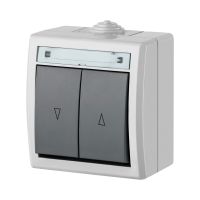 Łącznik n/t zwierny żaluzjowy IP55, szary 7035/7043, Aquant | 1208-10 Elektro-Plast Nasielsk