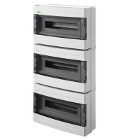 Rozdzielnica n/t RN 3/54 (obudowy łączone 3x18mod) (N+PE) IP40 drzwi transparentne, Ep-Lux Plus | 1909-01 Elektro-Plast Nasielsk