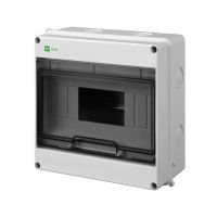 Rozdzielnica n/t RN 1/9 (N+PE) IP40 RAL9003+drzwi transparentne 214x239x113mm, Ep-Lux Plus | 1911-01 Elektro-Plast Nasielsk