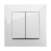 Łącznik p/t podwójny schodowy B/R, IP20, biały, Carla | 1718-10 Elektro-Plast Nasielsk