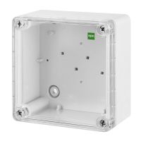 Puszka n/t 105x105x66, IP65, szara / transparentna, Industrial | 2701-01 Elektro-Plast Nasielsk