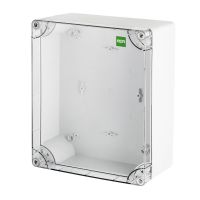 Puszka n/t 340x270x165 IP65 RAL7035, szara/transparentna, Industrial | 2726-01 Elektro-Plast Nasielsk