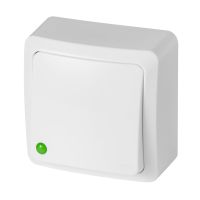 Łącznik natynkowy jednobiegunowy IP20, biały, Berg | 3710-00 Elektro-Plast Nasielsk