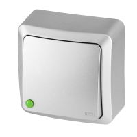 Łącznik n/t 1-biegunowy, IP20, srebrny, Berg | 3710-06 Elektro-Plast Nasielsk
