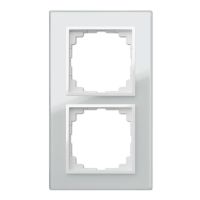 Ramka podwójna 2x uniwersalna, IP20, szkło, biała, Sentia | 1472-62 Elektro-Plast Nasielsk