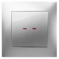 Łącznik p/t krzyżowy z podświetleniem, bez ramki, IP20, srebrny, Carla | 1728-16 Elektro-Plast Nasielsk