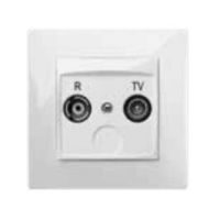 Gniazdo p/t R-TV końcowe B/R, IP20, grafitowe, Carla | 1752-18 Elektro-Plast Nasielsk