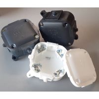 Puszka hermetyczna n/t 85x85 czarna pusta IP44 | 013.11B Elektroplast Stróża
