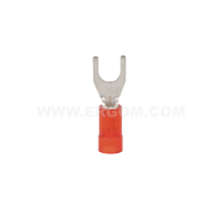 Końcówka kablowa widełkowa izolowana KWI 1/4 PC przekrój: 1,0mm2, otwór pod śrubę M4 (opak 100szt) | E09KO-02030200200 Ergom