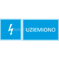 Tabliczka TZI 105X297S napis: Uziemiono | E04TZ-01041240300 Ergom
