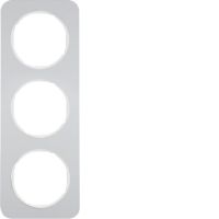 Ramka potrójna, alu/biały, R.1 | 10132174 Hager