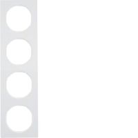Ramka poczwórna, biały, połysk, R.3 | 10142289 Hager