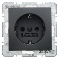 Gniazdo Schuko z/u, samozaciski, antracyt, B.x | 47231606 Hager