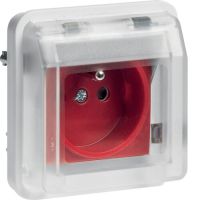 Moduł gniazda z/u 2P+Z DATA z kluczem, IP55, biały, W.1 | 6768803522 Hager