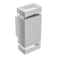 Oprawa ścienna NESSA, dwukierunkowa, GU10, 50W, IP54, szara | LD-NESSAGU10D-80 GTV
