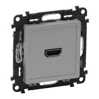 Gniazda HDMI 1.3 z zaciskami śrubowymi, aluminium, Valena Life | 753371 Legrand