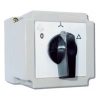 Łącznik krzywkowy 4G40-53-PK, 40A, w obudowie, pokrętło czarne 3-biegunowy (1-0-2) | 63-840345-041 Apator