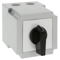 Łącznik krzywkowy 4G10-12-PK, 10A, w obudowie, pokrętło czarne 3-biegunowy (Y-0-∆) | 63-840591-011 Apator