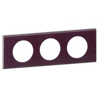 Ramka potrójna, skóra fiolet, Celiane | 069443 Legrand