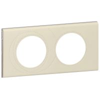 Ramka podwójna, skóra perła, Celiane | 069432 Legrand