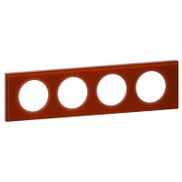 Ramka poczwórna, szkło karmin, Celiane | 069474 Legrand