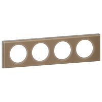 Ramka poczwórna, szkło mokka, Celiane | 069464 Legrand