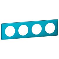 Ramka poczwórna ANODISED Tekstura turkus, Celiane | 068774 Legrand