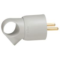 Wyczka 2P+Z, 16 A, plastikowa, szara- z pierścieniem | 050105 Legrand