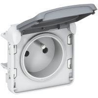 Gniazdo pojedyncze z/u 16A IP55 szare Plexo55 | 069551 Legrand