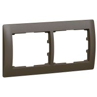 Ramka podwójna pozioma, choco, Sistena Life | 771202 Legrand