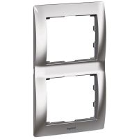 Ramka chrome podwójna pionowa, Sistena life | 771936 Legrand