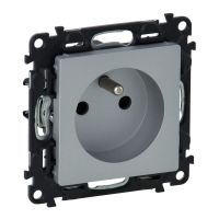 Gniazdo pojedyncze z/u 16A, zaciski sprężynowe, aluminium, Valena Life | 753381 Legrand