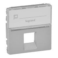 Plakietka z etykietą gniazda 1 x RJ 45 kat. 6a utp, aluminium, Valena Life | 755472 Legrand