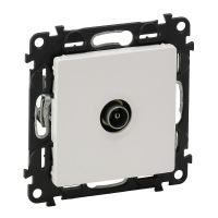 Gniazdo antenowe TV, końcowe 1,5dB, białe, Valena Life | 753151 Legrand