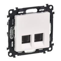 Gniazdo telefoniczne podwójne RJ11, białe, Valena Life | 753139 Legrand