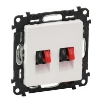 Gniazdo głośnikowe podwójne, białe, Valena Life | 753178 Legrand