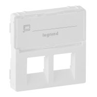 Plakietka z etykietą gniazda 2 x RJ 45, biała, Valena Life | 755480 Legrand
