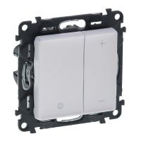 Ściemniacz przyciskowy bez zacisku neutralnego 5-400W, 5-75W dla LED, biały, Valena Life | 752162 Legrand