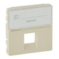 Plakietka z etykietą gniazda 1 x RJ 45 kat. 6a utp, kremowa, Valena Life | 755471 Legrand