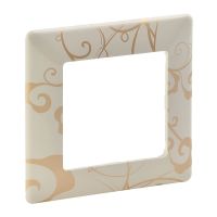 Ramka pojedyncza Grafika, kremowa fantazja, Valena Life | 754111 Legrand