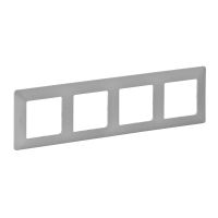 Ramka poczwórna uniwersalna aluminiowa Valena Life | 754134 Legrand