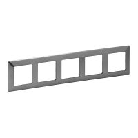 Ramka pięciokrotna Metal stalowa, Valena Life | 754155 Legrand