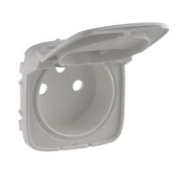 Plakietka z klapką do gniazda pojedynczego z/u, IP21, aluminium, Valena Allure | 754867 Legrand